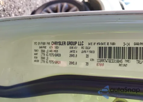 2014 Ram 1500 Longhorn from USA, damaged, VIN 1C6RR7WT6ES318845